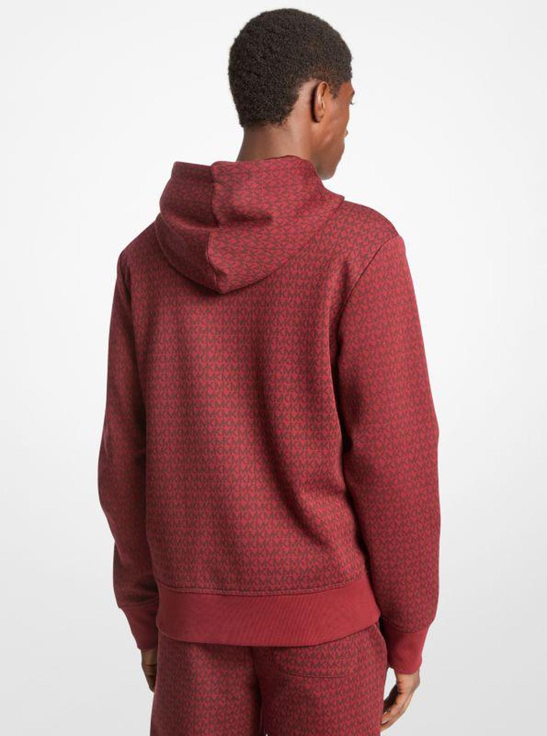 Signature Logo Cotton Blend Zip-Up Hoodie