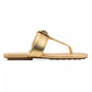 Dual Metallic Leather T Sandals