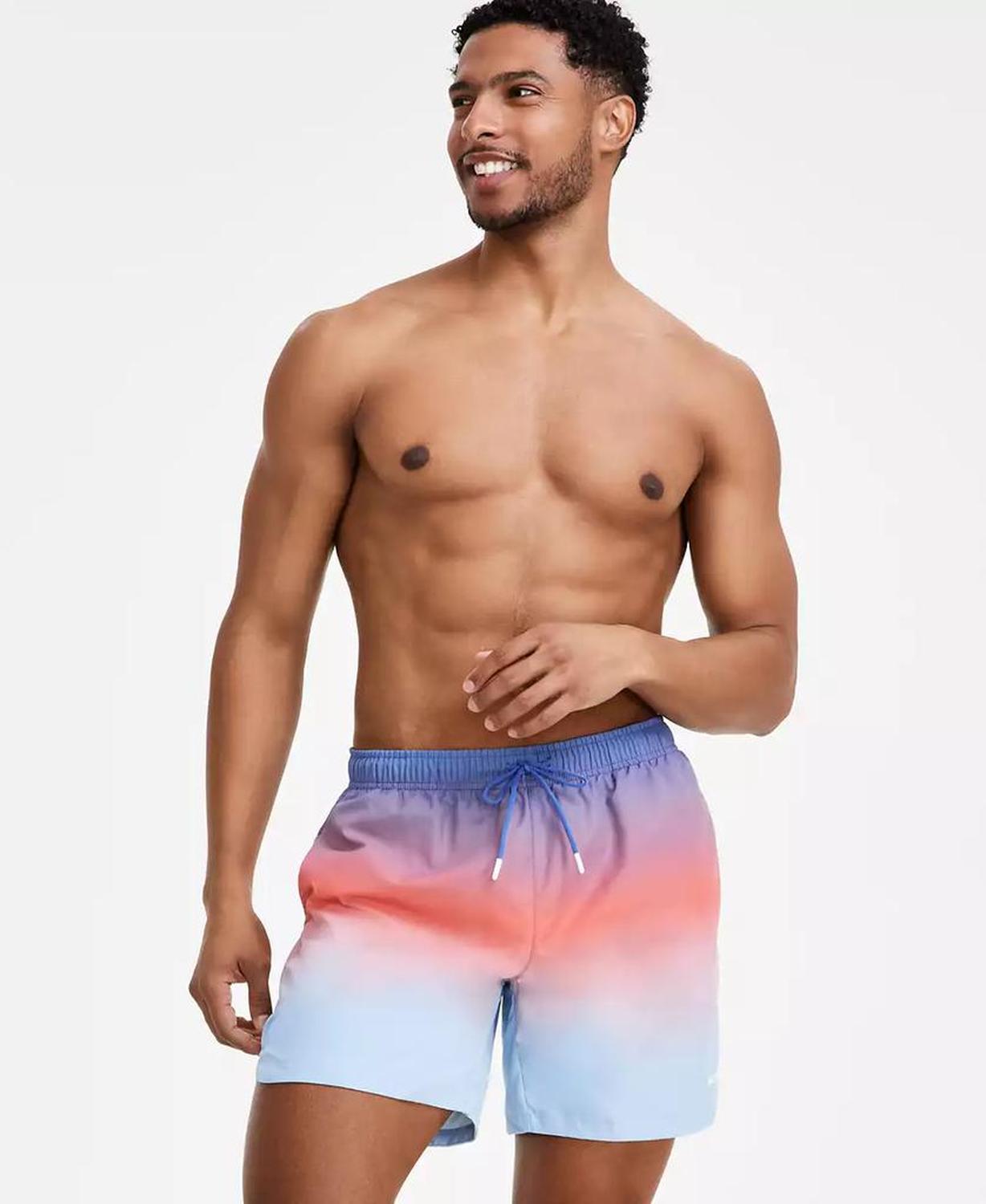Men's Color Gradient Swim Trunks