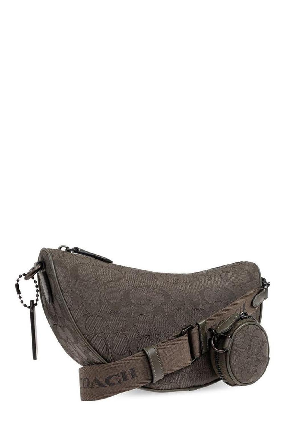Coach Monogrammed Zipped Shoulder Bag