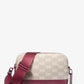 Bryant Medium Two-Tone Logo Jacquard and Leather Camera Crossbody Bag