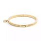 Gold Plated Tea Rose Charm Bangle Bracelets