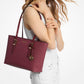 Quinn Medium Signature Logo and Leather Tote Bag
