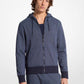Signature Logo Print Cotton Blend Zip-Up Hoodie