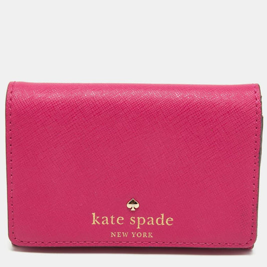 Kate Spade Fuchsia Leather Card Case