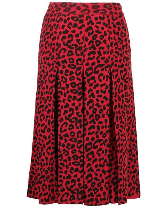 Gucci Leopard Silk-Blend Skirt