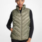 Chevron Quilted Logo Print and Nylon Packable Vest