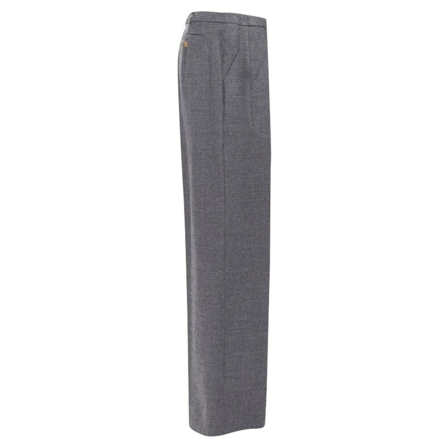 Sportmax virgin wool blend concealed pocket wide leg pants