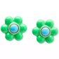 Gold-Tone Petal Puff Floral Stud Earrings