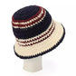 Women's Stripe Crochet Bucket Hat