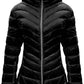 Women's Down Hooded Packable Coat Jacket In Black