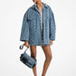 Empire Diamond Jacquard Oversized Denim Jacket