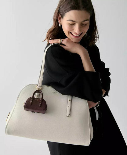 Pebbled Leather Nano Carryall Bag Charm