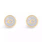 Signature Mother of Pearl Coin Stud Earrings