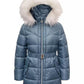 Michael Kors Toddler & Little Girls Belted Stadium Puffer Jacket with Faux-Fur Trim