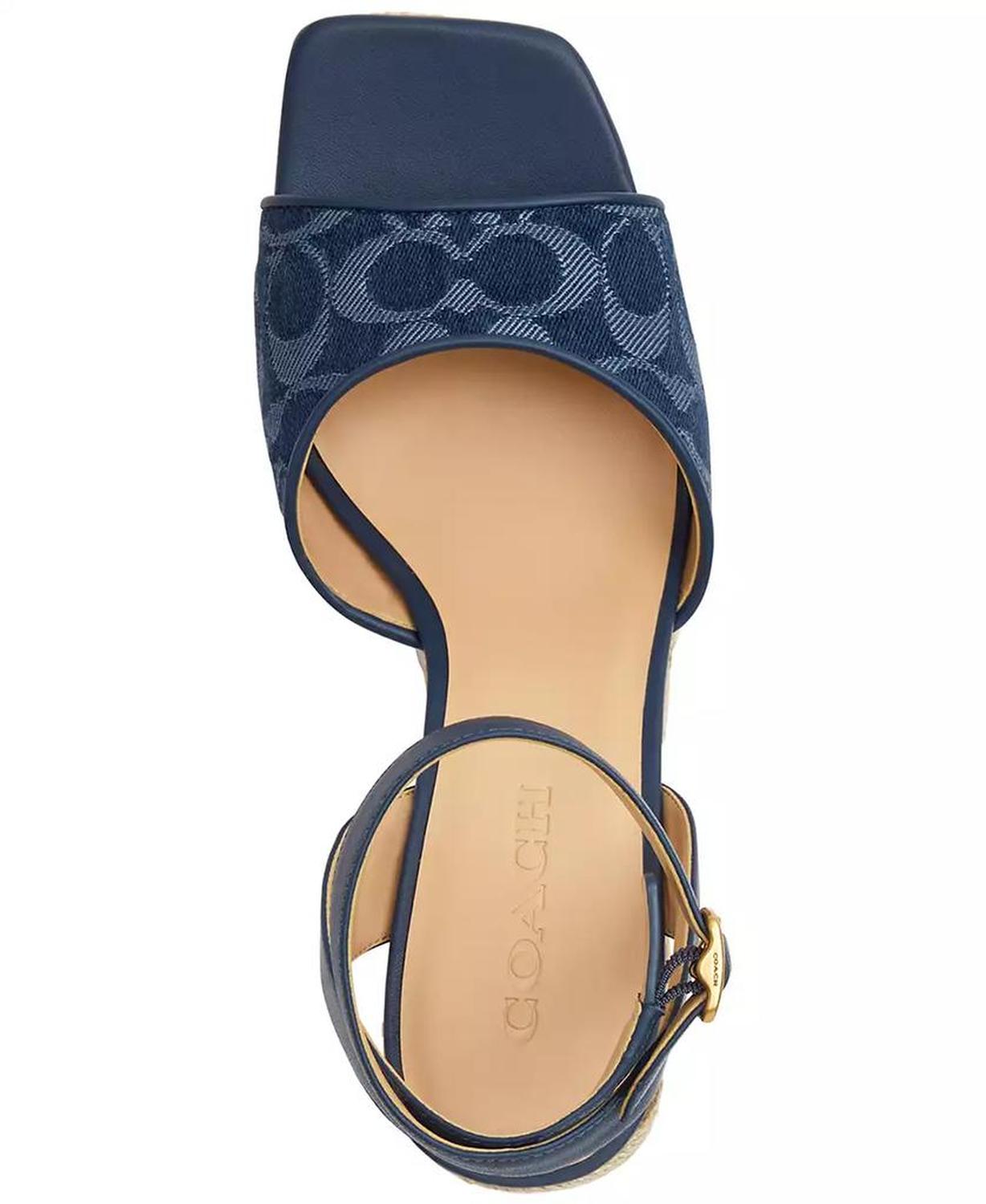 Women's Suede Espadrille Wedge Sandals