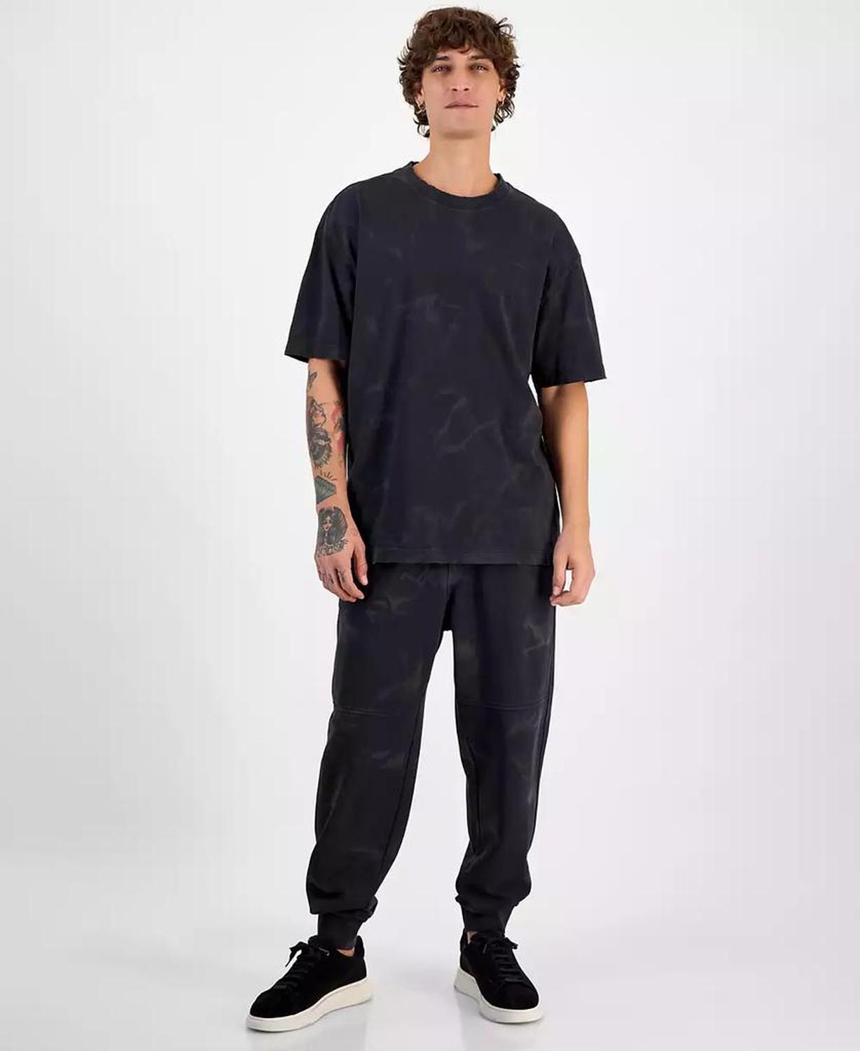 HUGO by Men's Cotton Distressed Loose-Fit T-Shirt