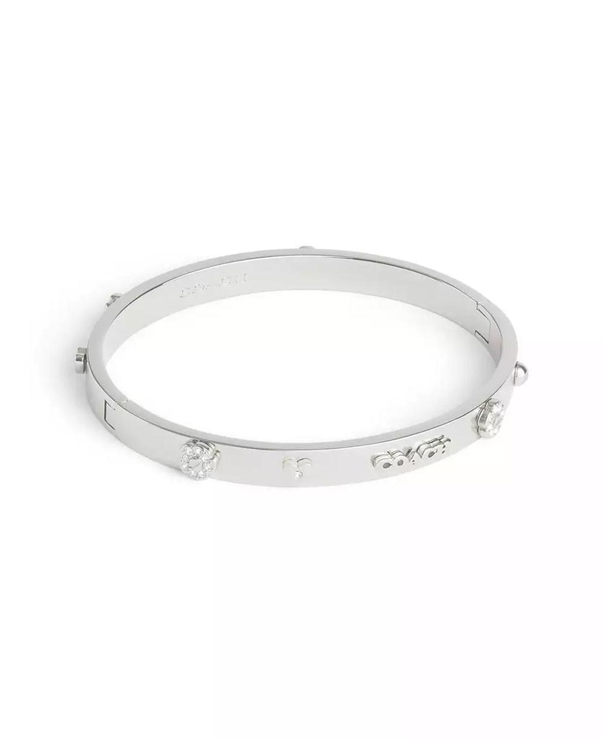 Faux Stone Signature Mixed Motif Bangle Bracelet