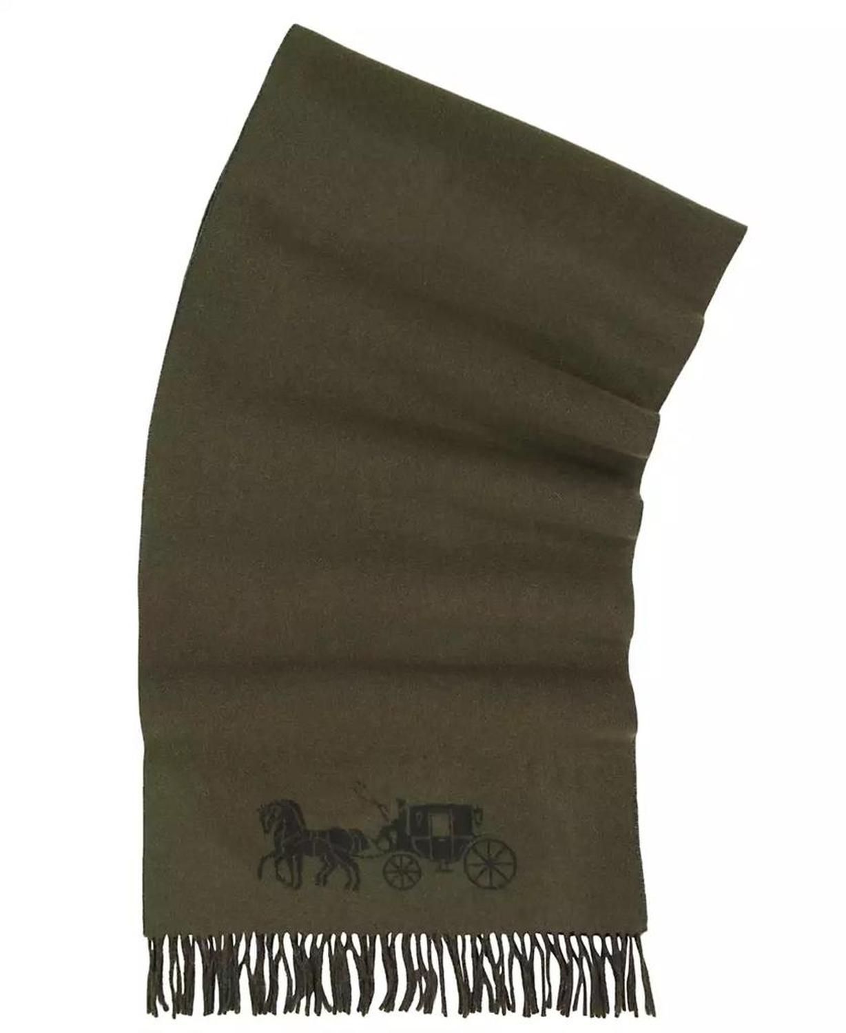 Women's Oversized Bicolor Horse and Carriage Muffler