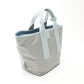 blue  Leather Nylon Canvas Handbag