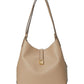 Deco Pebbled Leather Large Shoulder Bag