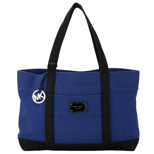 blue Canvas Handbag Tote Bag (Pre-Owned)
