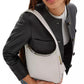 Small Glovetanned Leather Curve Zip Bag