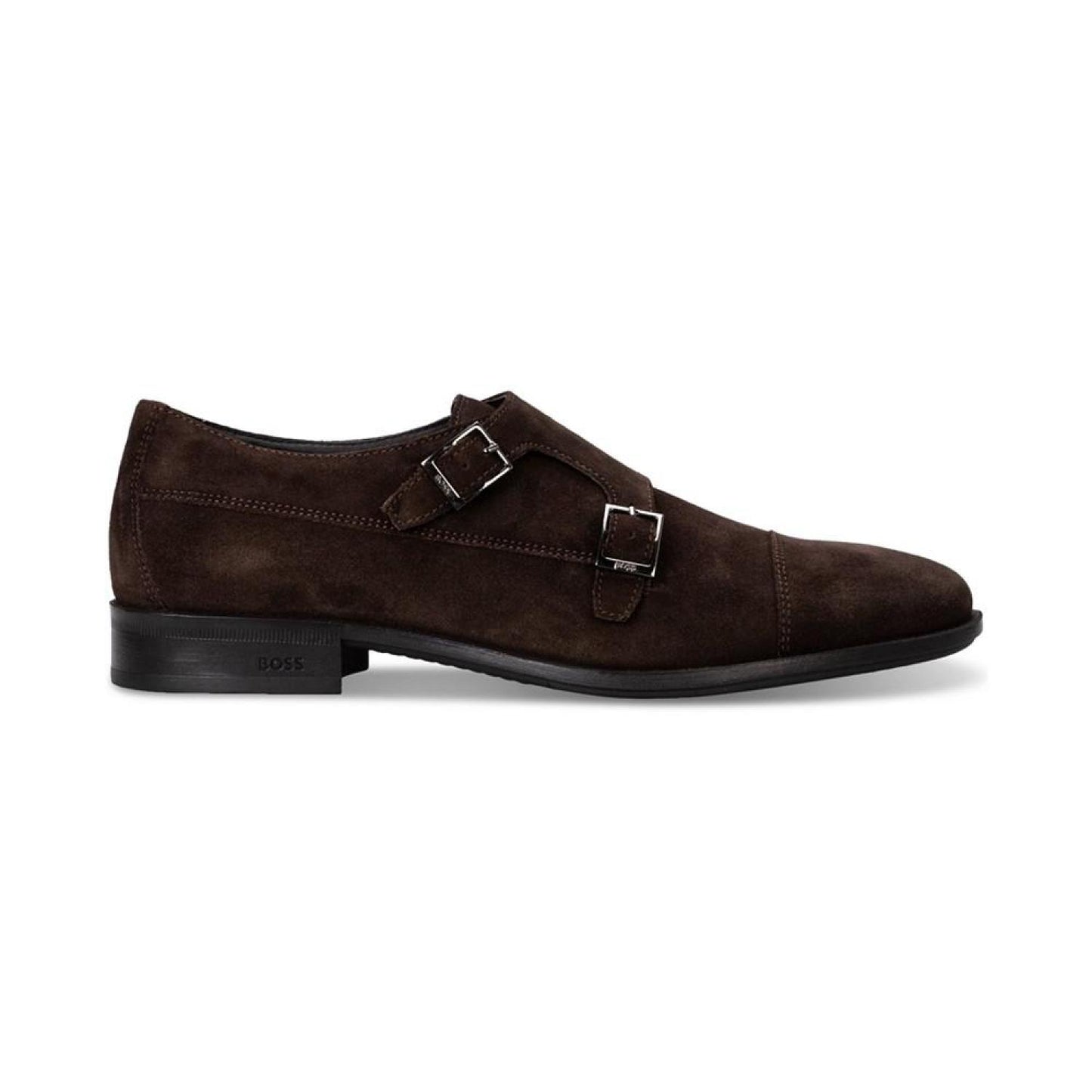 Men's Colby Double Monk Strap Suede Dress Shoes