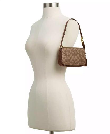 Plaza Mini Signature Canvas Shoulder Bag 18