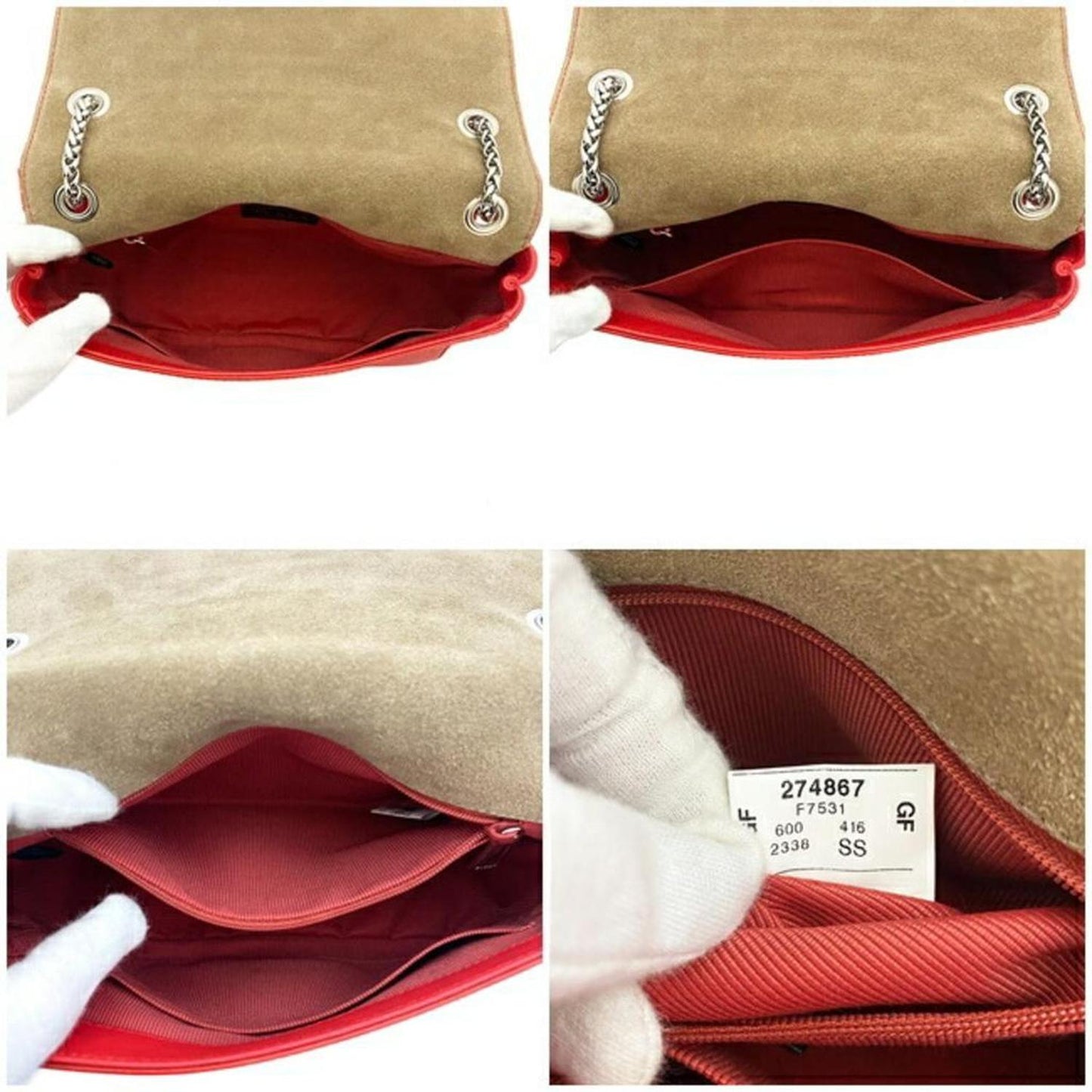 Color  Leather Shoulder Bag (Pre-Owned)
