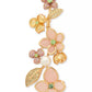 Gold-Tone Pastel Petals Linear Earrings