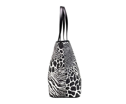 Michael Kors Carter Large  Animal Print PVC Open Tote Shoulder Purse Women's Bag