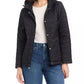 Women's Short Spade Flower Quilted Jacket W/ Hood