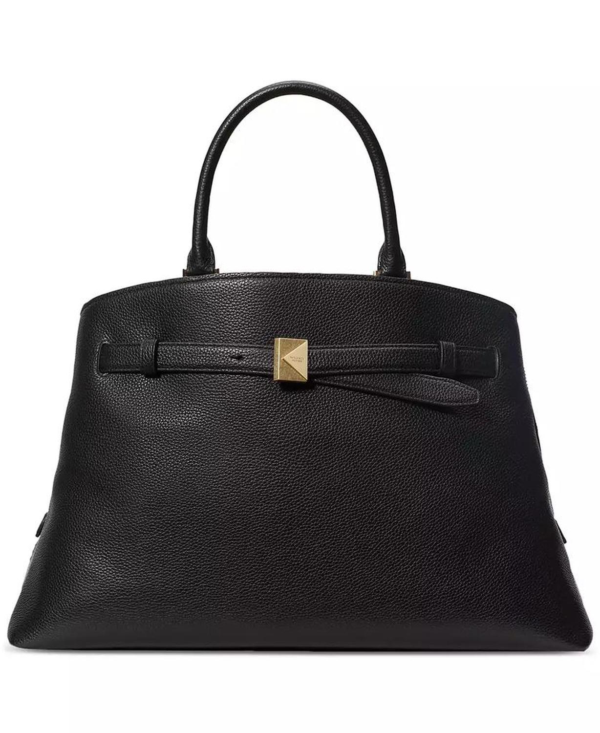Deco Pebbled Leather Extra Large Satchel