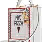 Slice Printed Spazzolato Leather Mini Pizza Box Bag
