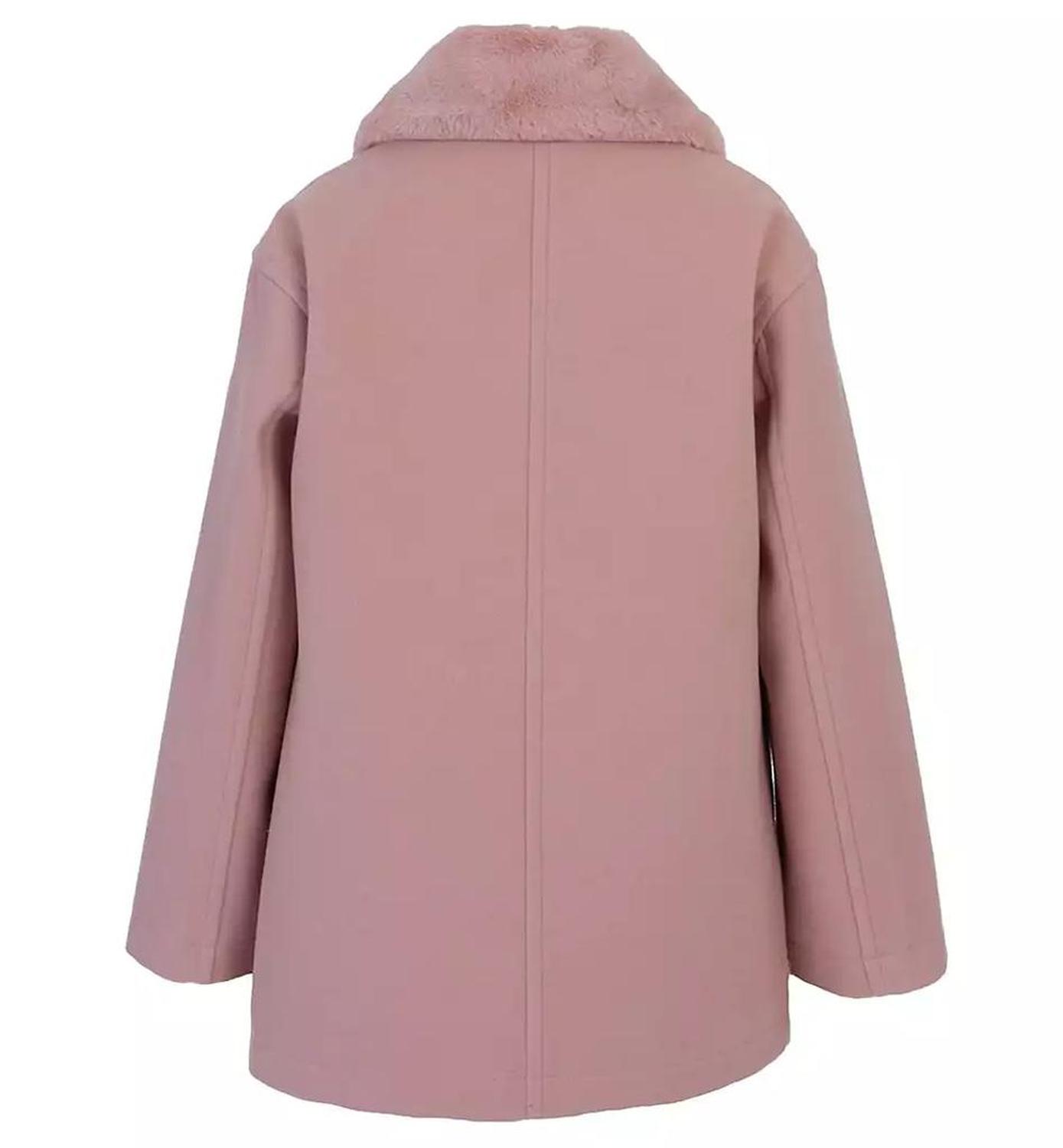Big Girls Faux Wool Collar Jacket