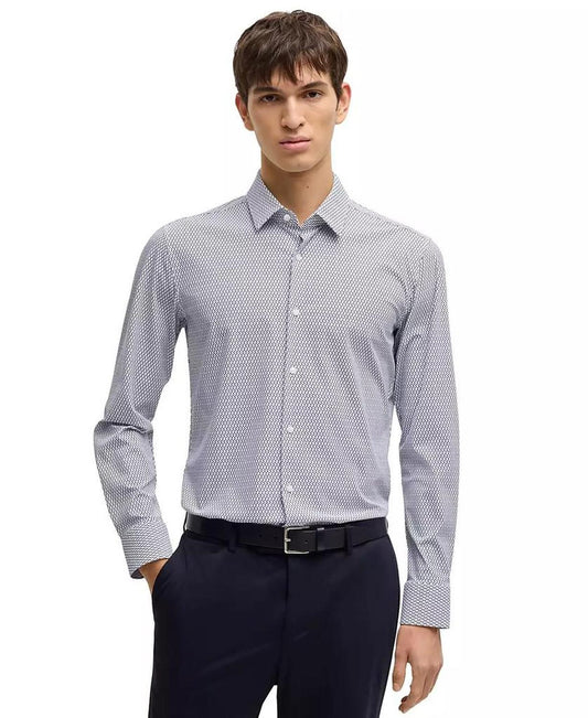 Men's Performance-Stretch Slim-Fit Dress Shirt