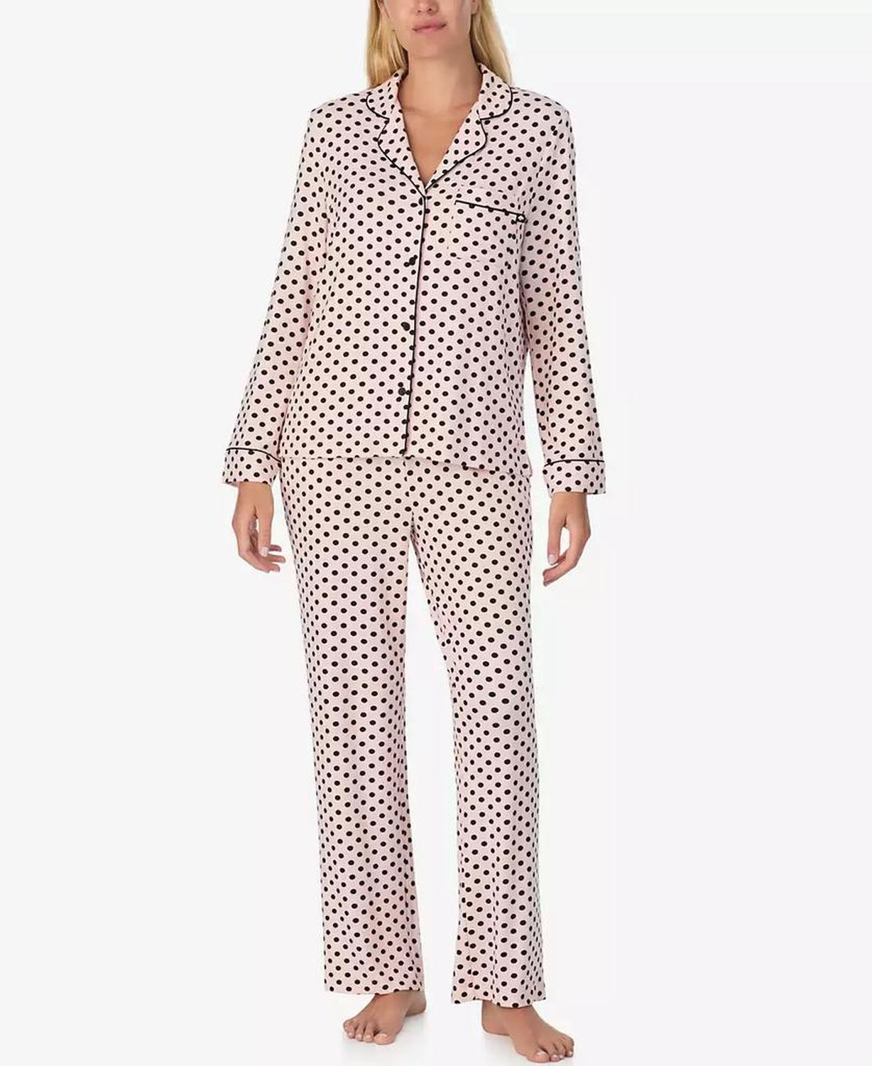 Women's 2-Piece Sleepwear Long-Sleeve Top and Pajama Pants Set