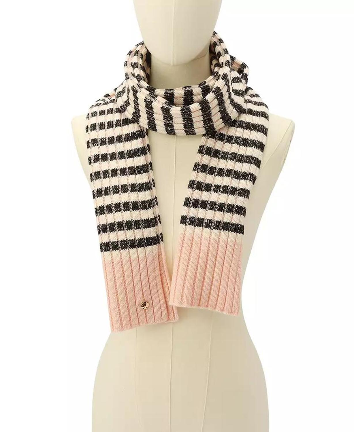 Striped Ribbed Scarf