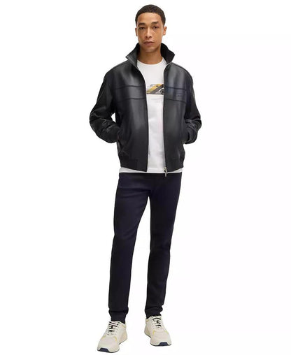 x Porsche Men's Regular-Fit Leather Jacket