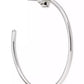 Spade Flower Medium Hoop Earrings, 1.63"