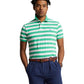 Classic Fit Striped Mesh Polo Shirt