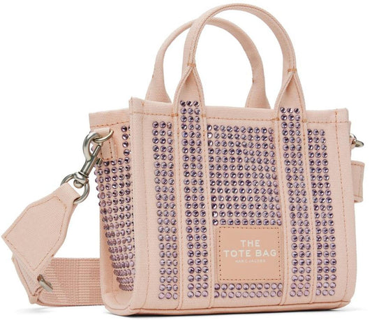 Pink 'The Crystal Canvas Crossbody' Tote