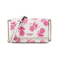 Morgan Pineapple Embossed Saffiano Leather Flap Chain Wallet