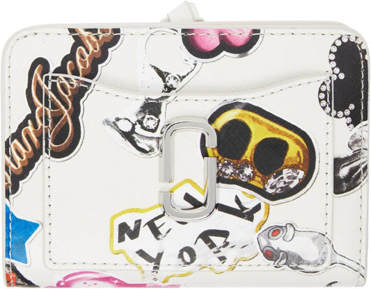 White 'The Sticker Utility Snapshot Mini Compact' Wallet