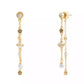 Faux Stone Signature Heritage Mixed Charm Front Back Earrings