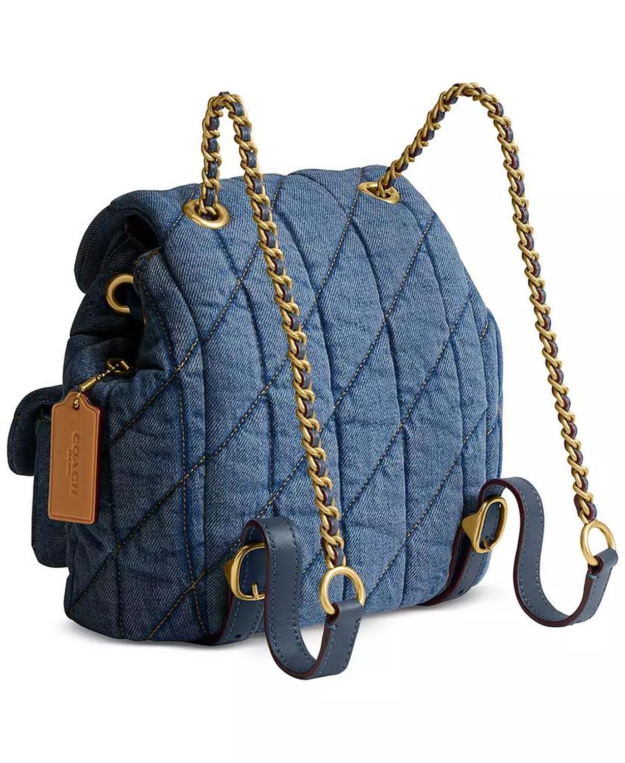 Tabby Small Quilted Denim Backpack