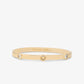 Precious Metal-Plated Brass Logo Bangle
