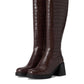 Natasha Embossed Croc Boot