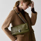 Deco Fine Grain Leather Soft Shoulder Bag